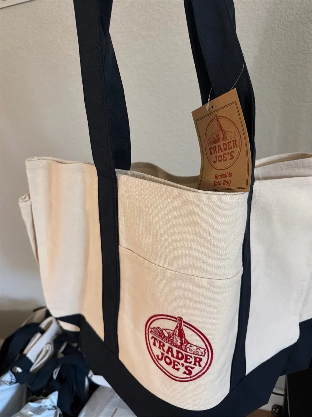 Trader Joe's Cream Tote (2 bags)